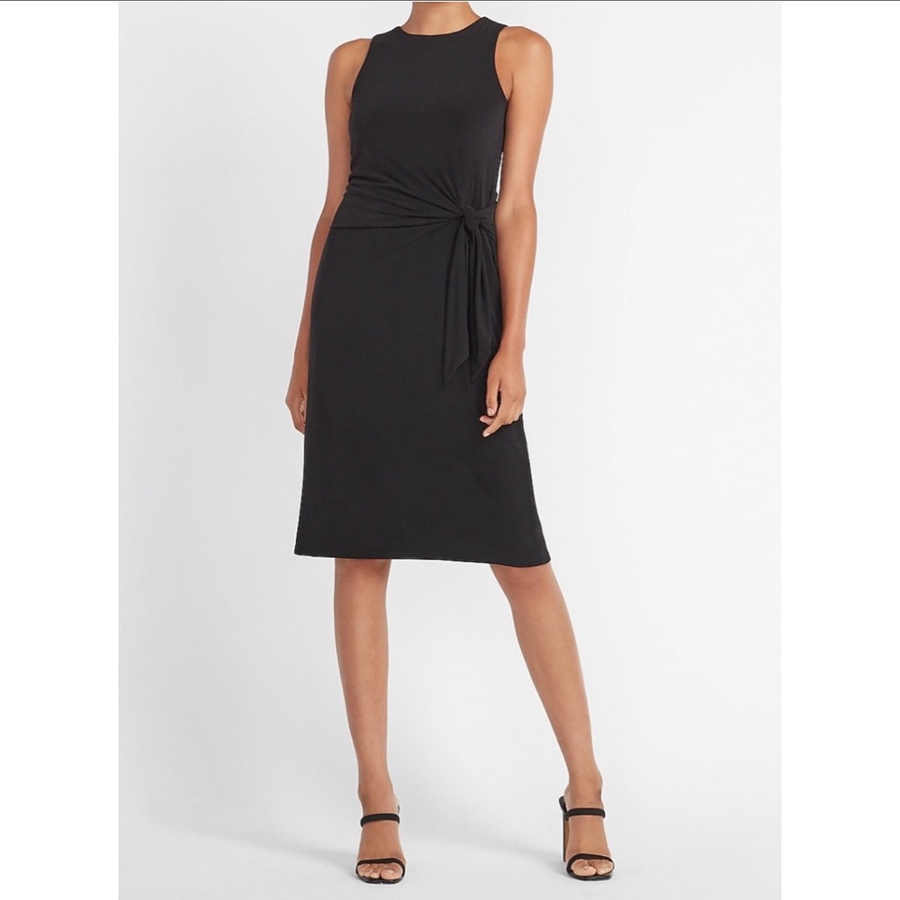 Express sleeveless side tie midi dress nwot